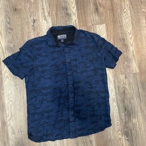 Men's Blue Camouflage Shirt size large